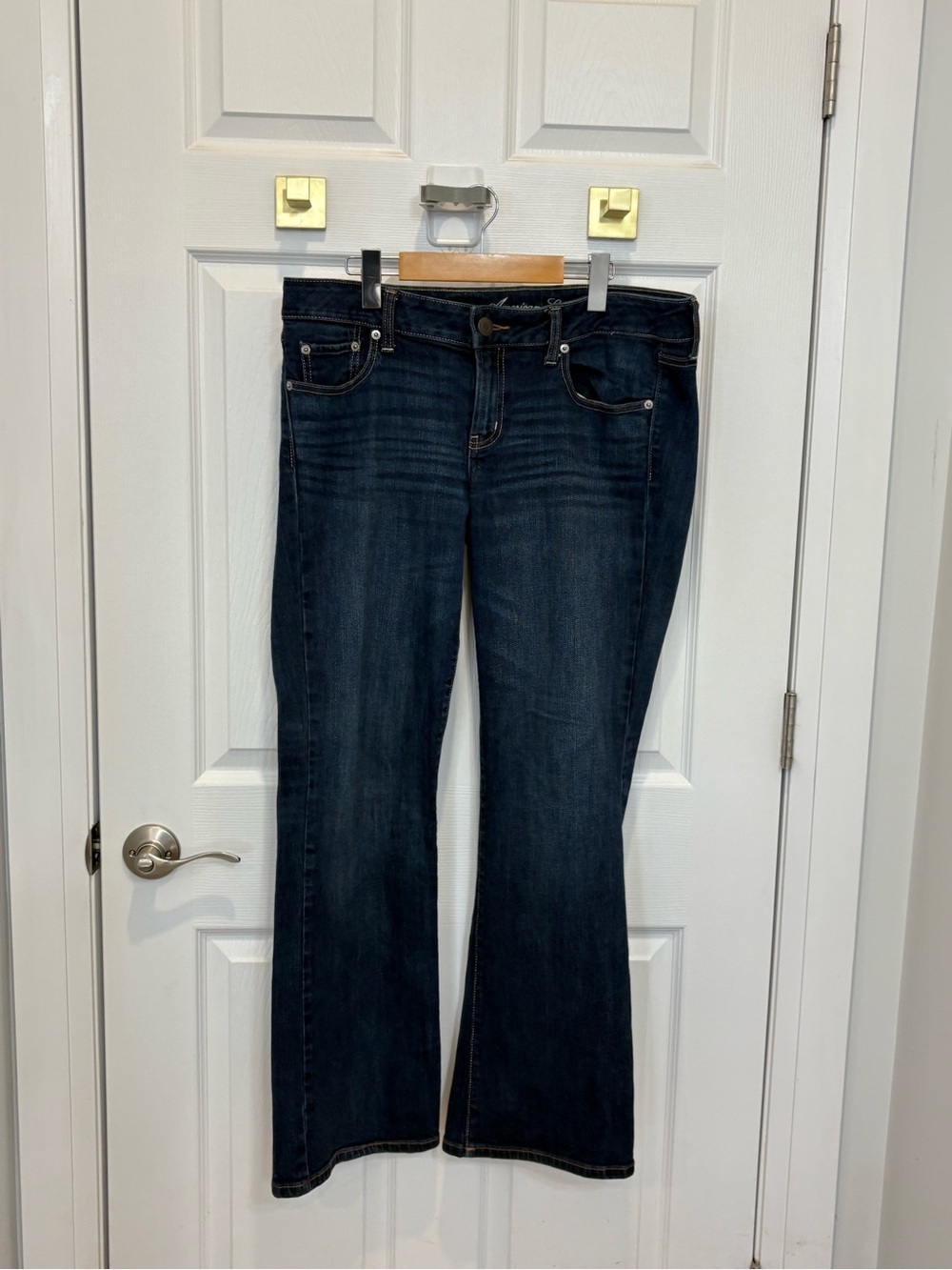 Dark Blue Women's American Eagle Bootcut Jeans #1509